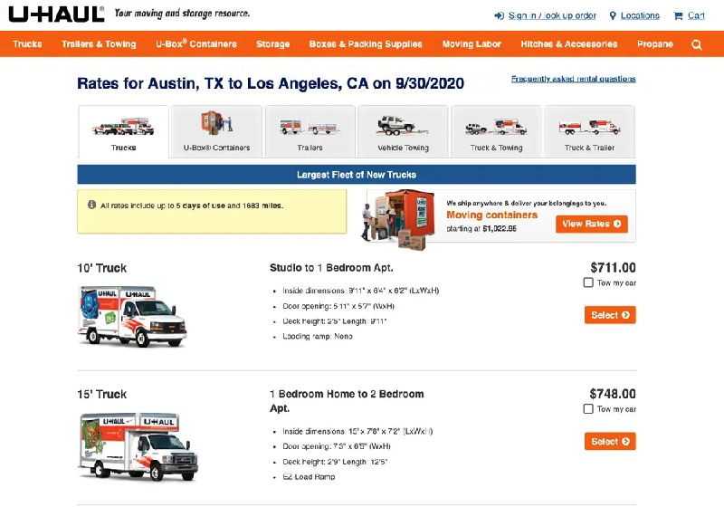 Uhaul Truck Rental Discounts