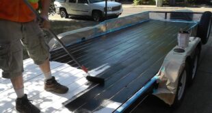 Truck Bed Liner on Wood