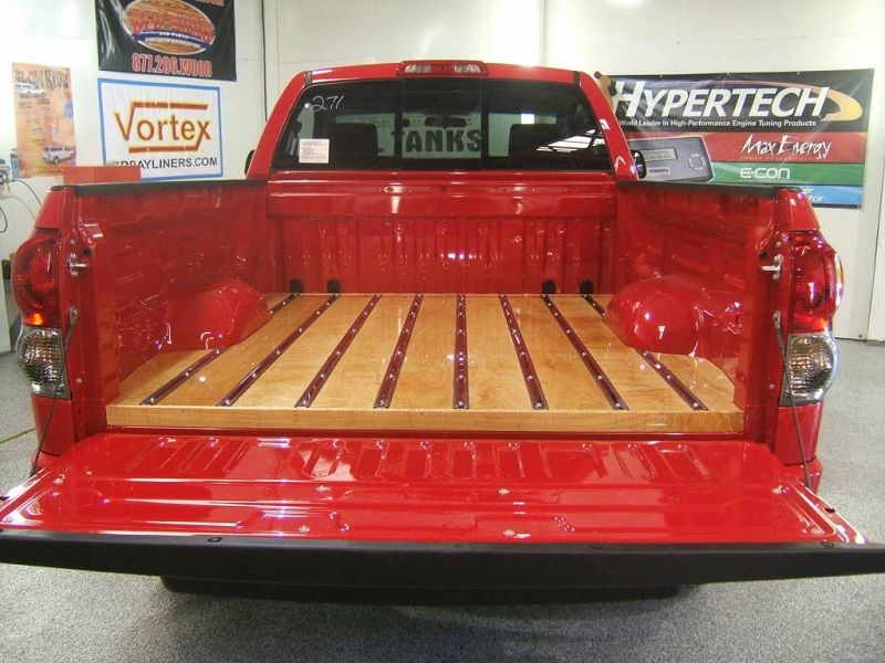 Truck Bed Liner on Wood