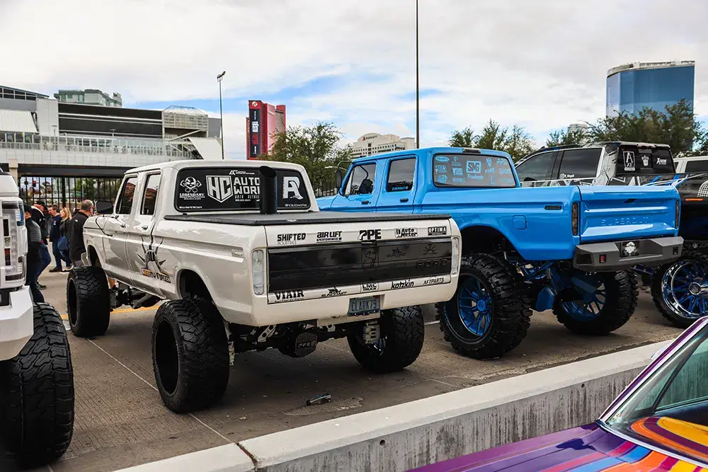 Old Chevy trucks SEMA