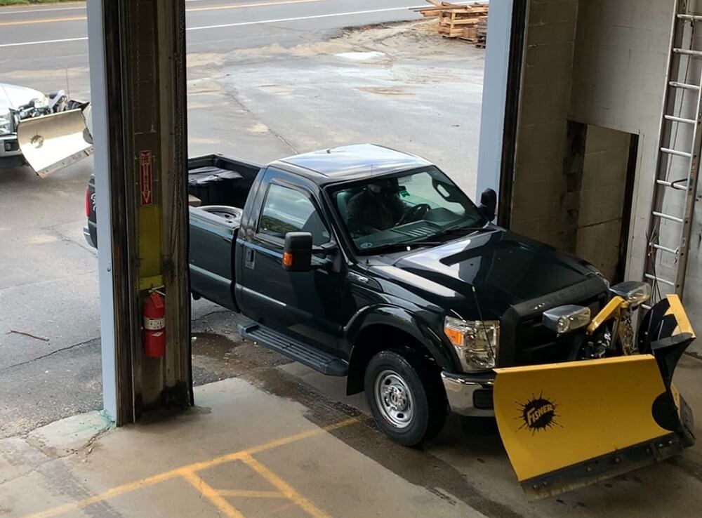Snow plow truck maintenance