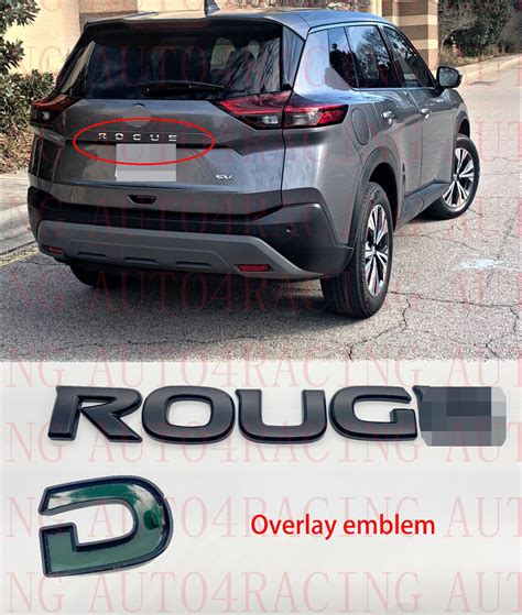 2018 Nissan Rogue Black Out Emblem Overlay