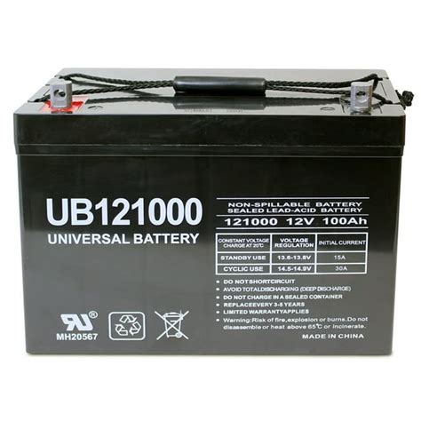 Universal Power Group 12V 100Ah Deep Cycle AGM Battery
